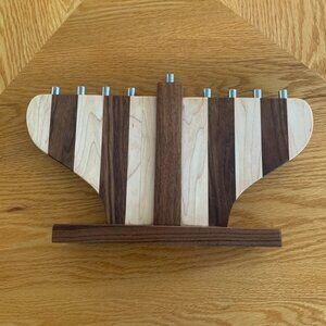 Hanukkah Menorah Hand Crafted Hardwoods Hannukiah Judaica Chanukah